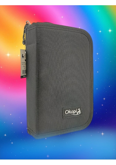 Elegance Okapi Kalem Çantası Tek Katlı Siyah Okp-123 Çok Renkli