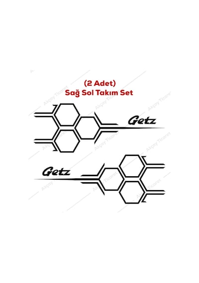 Getz Bal Peteği Sticker Hyundai Getz Sticker Getz Oto Sticker