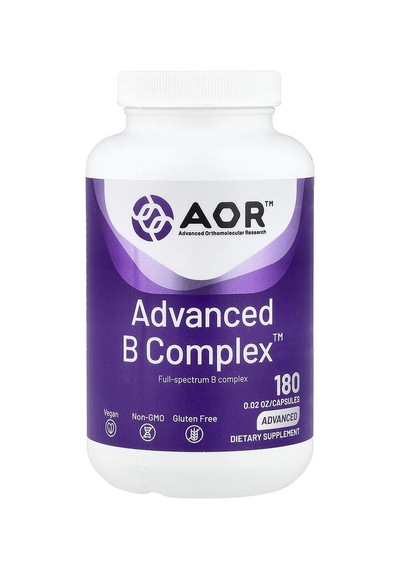 Advanced Orthomolecular Research Aor, Advanced B Complex , 180 Capsules