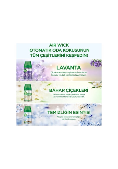 Freshmatic Makine Yedek Lavanta + Bahar Çiçekleri + Temizlik Esintisi Karışık