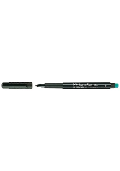 Faber-castell Siyah Permanent Marker 1.0 Mm Kalınlıkta Tepegöz Ve Düz Yüzeyler İçin Uygun Çok Renkli