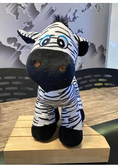Oyuncak Peluş Zebra Uyku Arkadaşım 30 Cm Çok Renkli