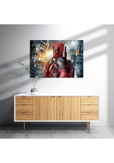 Cakasepetim Deadpool Hayret Süper Kahraman Çizgi Roman Görseli Ahşap Mdf Tablo