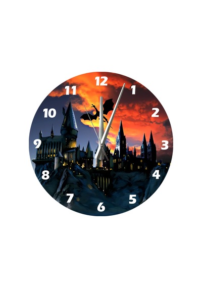 Ti-play Ejderha Ve Korku 30x30cm Akrilik Dekoratif Modern Duvar Saati ÇOk Renkli