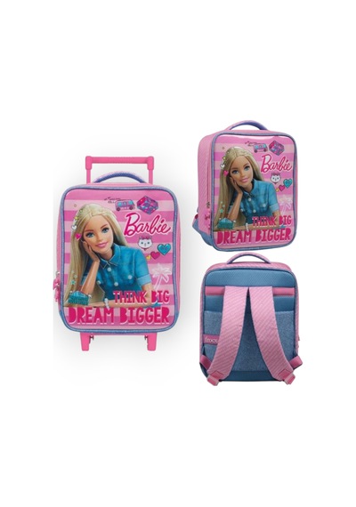 BARBİE Çekçekli Anaokulu Çantası Ve Barbie Kalem Çantası ,sanslı Suluk Matara