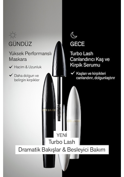 Estee Lauder Turbo Lash Volume+Lenght Maskara 01 Siyah