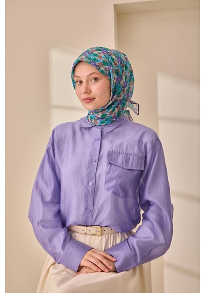 Silk Home Soft Eşarp 73092-36 Mor, Bebe Mavi, Mocha Mousse, Füme