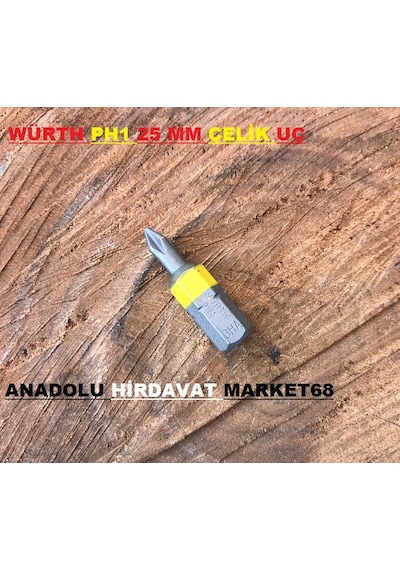 Würth Ph1 İnce Yıldız Bits Uç 25 Mm Cobalt Çelik Vida Sıkma Ucu