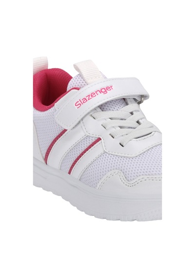 Slazenger Fıora Kız Çocuk Cırt Cırtlı Beyaz / Fuşya Günlük Spor Ayakkabısı
