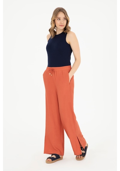 U.S. Polo Assn. Kadın Pudra Kanvas Pantolon 50281147-VR042