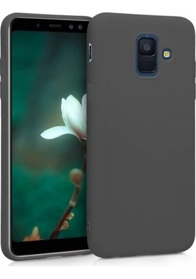 Samsung Uyumlu Galaxy J6 Arka Kapak Silikon Kılıf + Temperli Cam Ekran Koruyucu