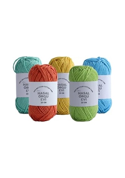 25 Gram Mini Cotton Serisi%100 Pamuk Örgü İpi 10 Renk Punch Ve Amigurumi İpi Canlı