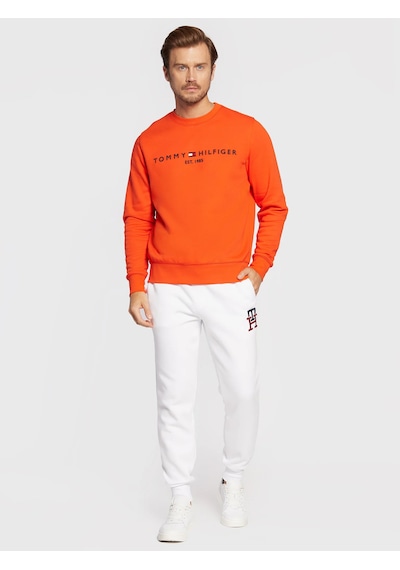 Tommy Hilfiger Sıfır Yaka Sweatshirt Turuncu