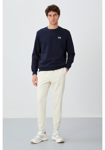 Tommy Life Bej Yüzeyi Dokulu Standart Fit Erkek Eşofman Alt - 82156 Bej