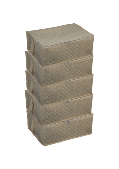 Adarya Home Büyük Boy Yorgan Hurcu 5 Adet 100 x 50 x 50 Krem