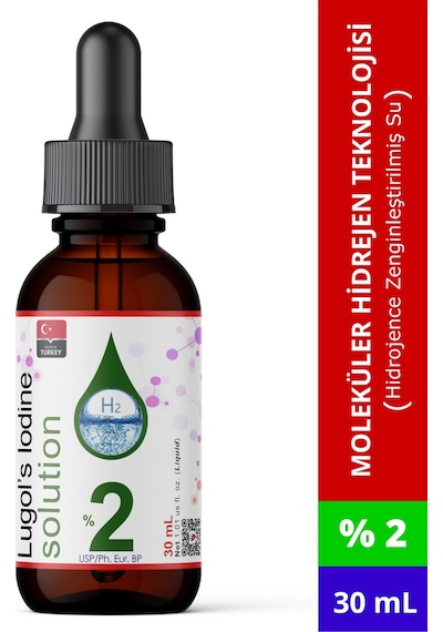 Lugol's %2 İyot Çözeltisi İyot Damla Cam Damlalıklı 30 ML
