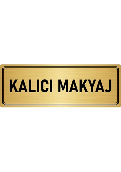 Metal Yönlendirme Levhası, Departman Kapı İsimliği Kalıcı Makyaj 10x20 cm Altın Renk