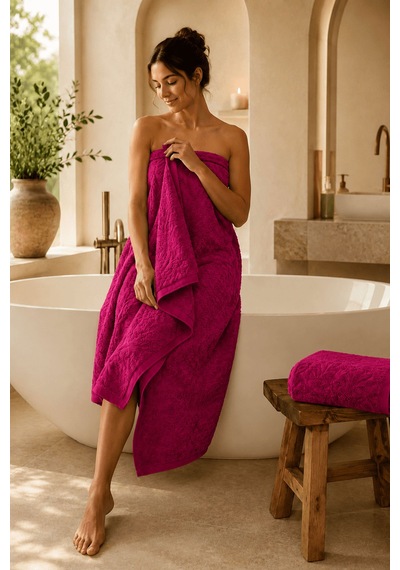 Büyük Banyo Havlusu 90x150 Cm Ivy Collection 650 Gr Fuşya