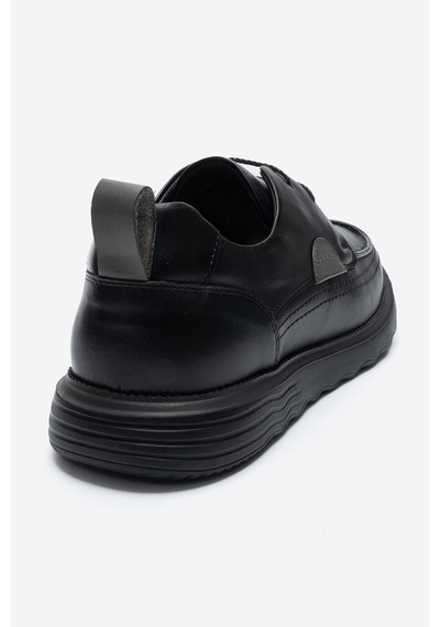 Dericlub Erkek Kalın Taban Comfort Casual Ayakkabı Gerçek Deri Cr 2896 Siyah