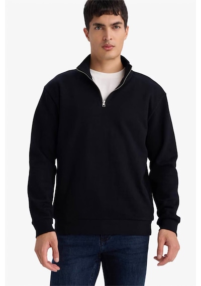 Defacto Dik Yaka Yarım Fermuarlı Sweatshirt F9323ax26spbk81 Siyah-bk81 Defacto Dik Yaka Yarım Fermuarlı Sweatshirt F9323ax26spbk81 Siyah-bk81