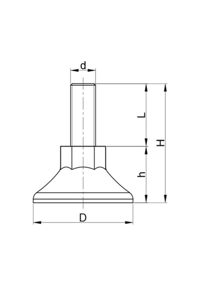 Ayarlı Profil Ayağı Takım 30x30 Rotil Ayak+ Rotil Kare Siyah Diğer