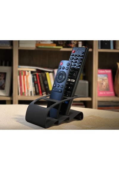 3d Baskı Tv Kumandası Ve Masaüstü Organizer - Uzaktan Kumanda Düzenleyici Stand-siyah Diğer