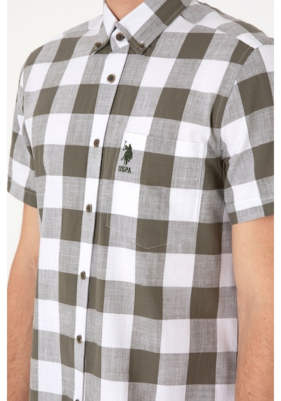 U.s. Polo Assn. Erkek Vizon Gömlek Kısa Kollu 50299813-vr052 Vizon