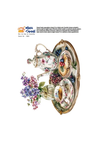 Mavi Sanat Ütü İle Rub On Transfer Kağıdı A4 Model No: 0054