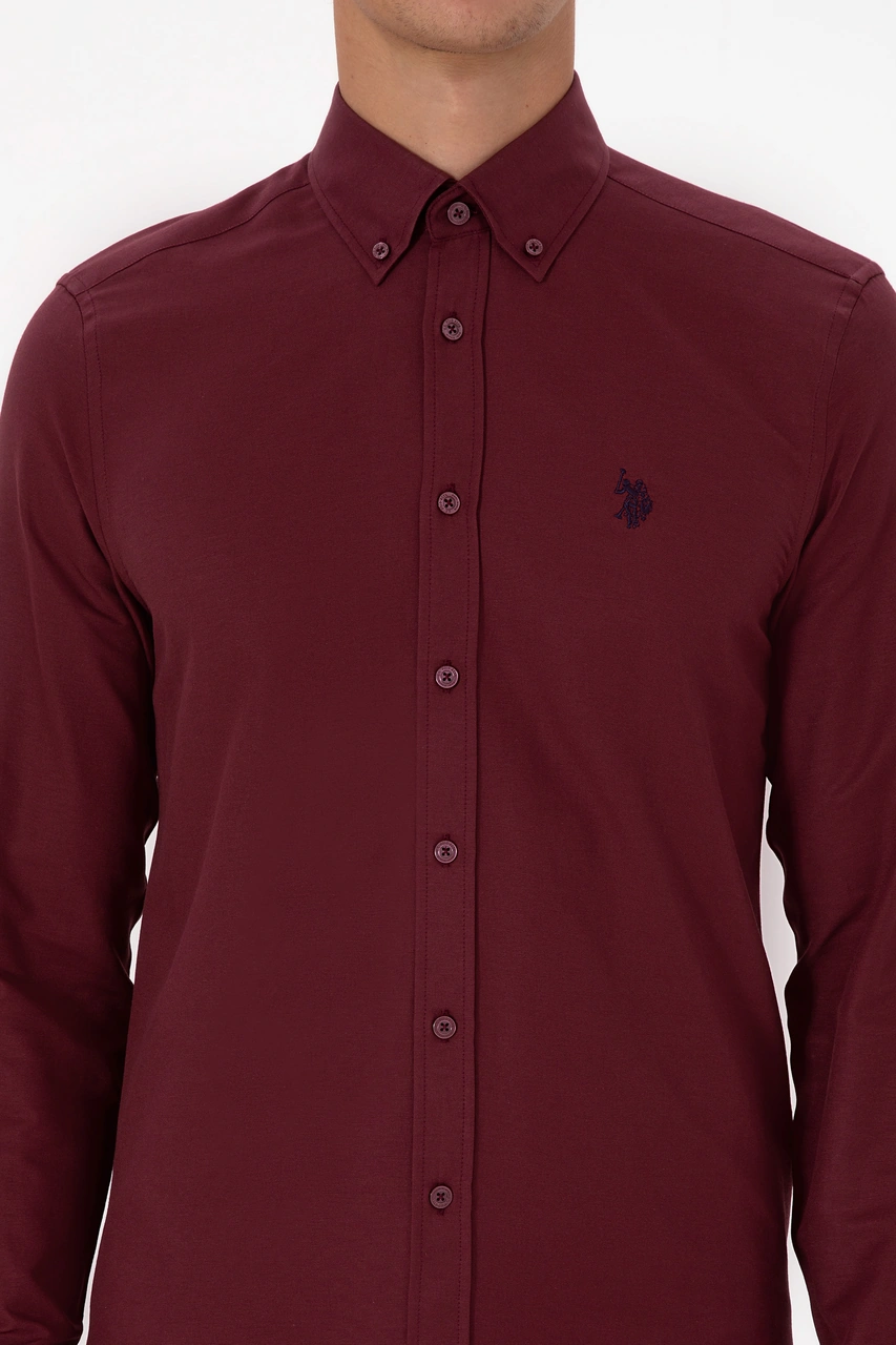 U.s. Polo Assn. Erkek Plum Gömlek Basic 50316723-vr177 New Plum