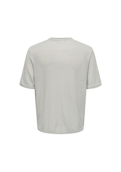 Only & Sons Onskalmar Rlx 12 Ss Crew Knıt Gri Kazak - 22033561 Gri