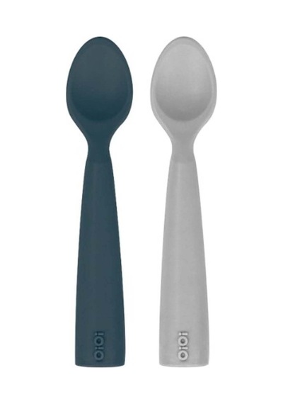 Oioi Nam Nam 2'li Silikon Mama Kaşığı Deep Blue-powder Grey Sku: Zeus8690010037725 27cm
