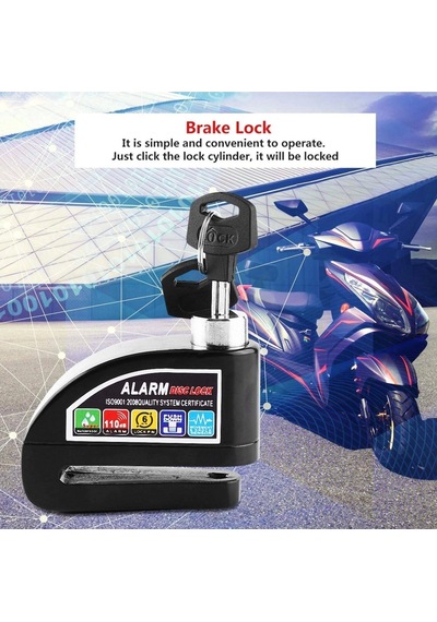 Motosiklet Alarmlı Disk Kilidi R8201