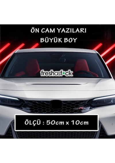 fresh yazı oto sticker ön arka cam yazısı - tuning modifiye etiket
