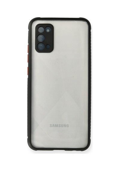 Samsung Galaxy Uyumlu A02s Kılıf Miami Şeffaf Silikon - Siyah Bz8683140167943