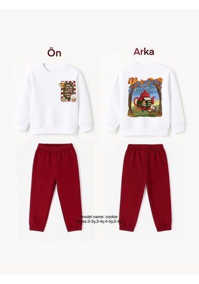 Melomel Cookie Unisex Eşofman Takım Çok Renkli