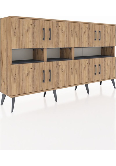 Arges Konsol 8 Raflı 8 Kapaklı 176x30x99 Çam-çam/antrasit Atlas Çam/antrasıt - Atlas Çam Arges Konsol 8 Raflı 8 Kapaklı 176x30x99 Çam-çam/antrasit Atlas Çam/antrasıt - Atlas Çam