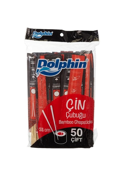Dolphin Çin Yemek Çubuğu-chopsticks 23cm 50 Çift Çok Renkli