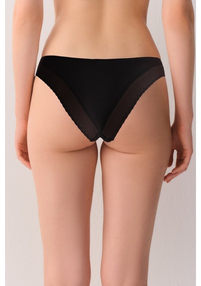 Suwen Comfy Pamuklu Dantelli Slip Külot Sw4021012 Siyah