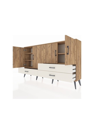 Arges Konsol 5 Raflı 3 Çekmeceli 4 Kapaklı 176x30x99 Çam-çam/ayta Çam-çam/aytaşı Arges Konsol 5 Raflı 3 Çekmeceli 4 Kapaklı 176x30x99 Çam-çam/ayta Çam-çam/aytaşı