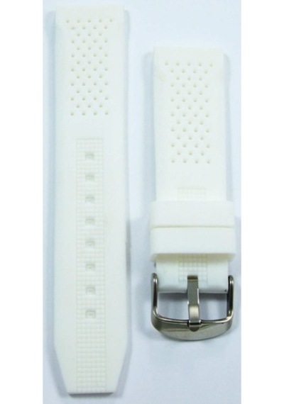 Lacost Model Silikon Saat Kordonu Beyaz 20Mm Slikon Saat Kayışı