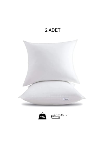 2 Adet Premium Kare Kırlent İç Yastık 1.kalite Elyaf Dolgulu Oyuncu Koltuk Yastığı, 43x43