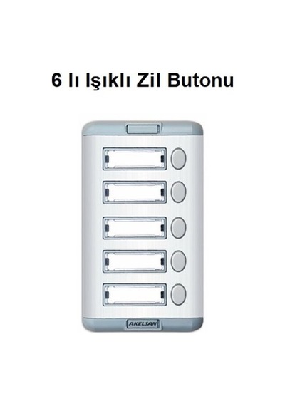 6 Lı Işıklı Zil Butonu