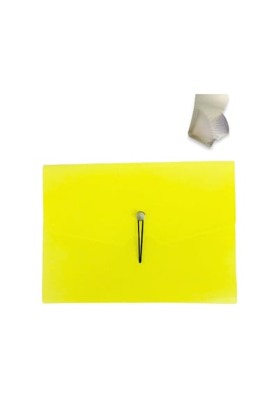 Lastikli A4 Boy 13 Bölmeli Körüklü Dosya Fihrist Ayraçlı Pastel Sarı Sarı
