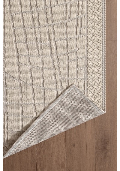 Sakura Sk016a Doğal Pamuk 2'li Banyo Paspas Seti 60x100 60x50cm Kaymaz Taban Makinada Yıkanabilir Kemik