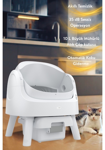 Petpivot Autoscooper 11 Açık Üst Akıllı Otomatik Kedi Tuvaleti