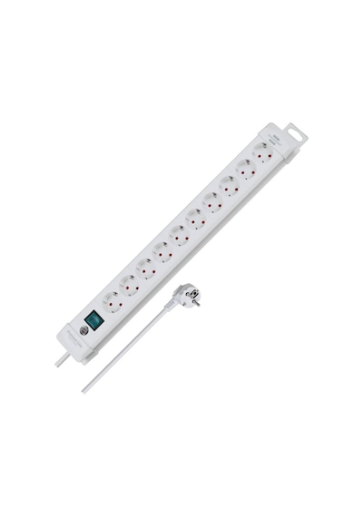 Brennenstuhl Premium-line Serisi 10 Soketli 3 Metre 5 Kablolu Anahtarlı Uzatma Priz Beyaz