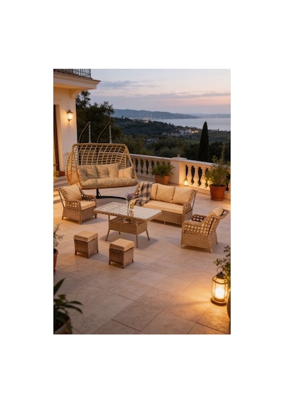 Dora Garden Home Ecem 7 Kişilik Rattan Bahçe Mobilyası Ve 2 Kişilik Rattan Salıncak Seti Kahverengi Siyah Çizgili Dora Garden Home Ecem 7 Kişilik Rattan Bahçe Mobilyası Ve 2 Kişilik Rattan Salıncak Seti Kahverengi Siyah Çizgili