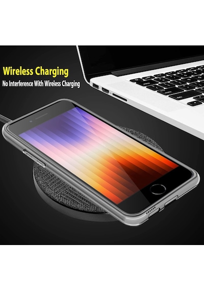 Teknomoda Apple Uyumlu iPhone SE 3 2022 360 Derece Kilif Seffaf Silikon Ön Arka 561319041