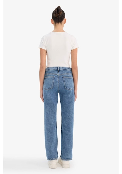Defacto Comfort Straıght Normal Bel Bilek Boy Jean Yıkamalı Pantolon F9726AX25WN