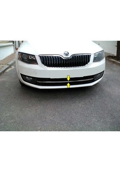 Skoda Octavia A7 Krom Ön Tampon Çıtası 2013 - 2017